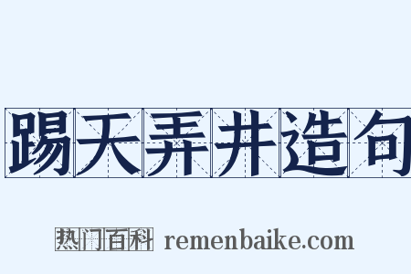 踢天弄井造句是什么意思的图片